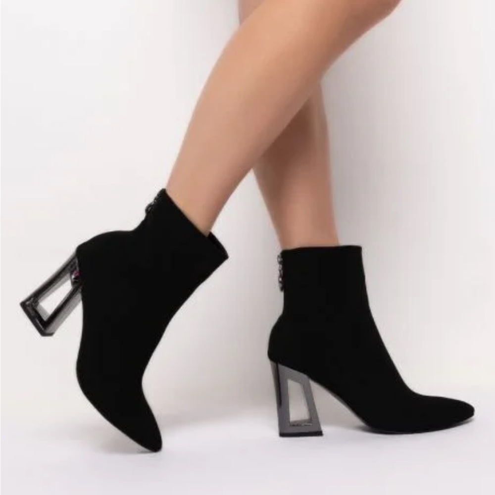 Azalea Wang Geometric Block Heel Bootie - image 3